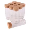 24 pcs 30ml tamanho 27 * 70mm tubo de ensaio com rolha de cortiça garrafas de especiarias Recipiente frascos frascos diy artesanato