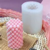 Craft Tools 3D Silicone Candle Mold Bubble Cylindrisk DIY Craft Form Form för Candle Making Wax Soap Polymer Clay Resin KDJK2202