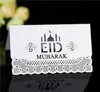 Neweid Mubarak Party Assento cartão 100 pçs / lote Ramadan papel mesa convite oco out lugar cartões Muslim Islamic Festival Decor EWA4687