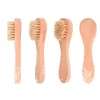 Brosse en bois pour le visage, poils, Exfoliation de la peau sèche, nettoyage du visage, masseur, fournitures de lavage