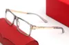 Classic Santos Men Women Sunglasses Square Frame Clear Lens Optical eyeglass Lconic Screw Design Logo Anti-slip Foot CoverBusiness Casual With Box Simple Elegant