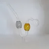 Tuyau de brûleur à mazout en verre chien d'eau avec base de support 5 pouces de hauteur narguilé tuyaux de poignée de fumer colorés 1.1in OD Bong Nail Dab Rig