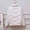 Spring and Autumn Down Jacket Women's Jackets Stand-Up Collar Coat for Women Light Outerwear Female Korean Down Coat Tops 211126