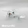 Minimumrc shrimp v2 biplane ultra light carbon carbon carbon control control control glider indoor indoor reply three-way model aircraft 211026