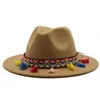 Fedora chapéus mulheres western cowgirls cinto fivela fivela mulheres chapéus vermelhos inferior sólido largo borda casual outdoor mulheres felted mulheres chapéu