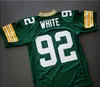 Chen37 Custom Men Youth Women Women Reggie White MIT 1993 Football Jersey Taille S-6XL ou CUSTOM TOUT NOM ou NUMER Jersey