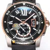 TWF F5 Calibre de Dive W7100055 CAL.1904-PS MC Automatische Herenhorloge Super Lichtgevende Keramische Bezel Black Dial Twee Tone Steel Case Rubber Horloges Hallo_Watch