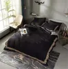Top fashion king size designer bedding set covers 4 pcs letter printed cotton soft comforter duvet cover luxury queen bed sheet w259S
