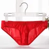 Men's Briefs Ice Silk Panties Ultra-thin Silky Breathable Underpants Man low waist briefs comfortable cool underwear male YJ003 210730