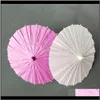 Articoli vari per la casa Casa Giardino Drop Delivery 2021 Ombrelloni da sposa Carta colorata Mini ombrello artigianale cinese Diametro 20/30/40 / 60Cm Matrimonio