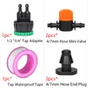 Watering Equipments Garden Drip Irrigation Water Tap Connector Kit 1/2" 3/4" Male Female Thread Nipple Joint 4/7mm Hose Quick Adapter Tool