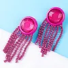 Dangle Lustre Rose Top Bijoux De Mode Pour Femmes Boucles D'oreilles À La Main Strass Personnalité Tendance Fille Premier Cadeau Choix Accessoires Boucles D'oreilles