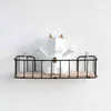 Nordic simple Plank iron art commodity shelf Kitchen toilet storage rack Shop decoration Wall Hanger Decorative frame 211102