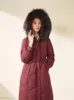 Kvinnor Vinter Jacka Damer Real Wolf Fur Collar Duck Down Coats Inside Warm Coat Femme Slim Fit Hitta Outwear Parkas Toppkvalitet Vindtäta jackor