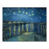 Vincent Van Gogh Artwork Starry Night Over The Desktop Painting Poster Skriv ut Heminredning inramad eller Unframed PhotoPaper material