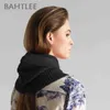 Bahtlee Vinter Kvinnor Balaclava Ull Stickad Hat Scarf Caps Neck Warmer Hattar 211119