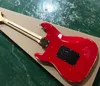 Red Relic Body Electric Guitar、黄色いPickguardとMaple Fingerboard、SSSのピックアップ、Chromeハードウェア、カスタマイズされたサービスを提供