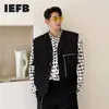 IEFB Kore Trend Yelek erkek Serin Ve Şık Konsollaştırılmış Kolsuz Yelek Gevşek V Yaka Moda Giyim 9Y7282 210524