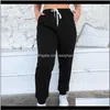 Womens Capris 2021 Stacked Sweatpants Joggers Dames Hoge Taille Flare Broek Plus Size Fitness Pantalon Solid Active Wear Streetwear1 Av Ny8II