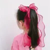 Haaraccessoires meisjes lange lint schattige clips boog hoofdbanden paardenstaart vaste haarspelden prinses gevlochten hoofdtooi