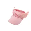 قبعات واسعة الحافة 2-9ERS Kids Knitting Sun Visor Cap Angel Girl Summer Pink Blue Purple Red Size 48-54cm Tennis Beach Hat Delm22