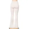 Femmes Slim Flare Pantalon Taille Basse Cordon Ruché Jambe Large Pantalon Blanc 2021 Mode Été Joggers Pantalon De Survêtement Nouveau Y211115
