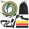 Bandes de résistance équipement de Fitness accessoires ensemble 11-17 pièces Kit élastiques d'exercice pour l'entraînement entraînement maison bande musculation