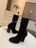 2021 moda calzini stivali di lusso sexy lavorato a maglia elastico stivale designer alfabetico donna inverno calzino scarpe signora colorata lettera ricamo stivaletti tacchi alti con la scatola