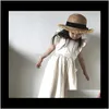 女の子のドレス赤ちゃんの母性のドロップデリバリー2021春の夏の子供服甘いかわいい幼児の女の子王女リネンEs日本のカジュアルファシ