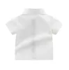 Summer Baby Boys Plaid Shirt Cute Kids Short Sleeve Shirts Gentleman Style Children Cotton Turn-Down Collar Tops 1-7 Years