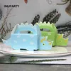 30 stks Cartoon Dinosaur Candy Box Papier Triceratops Gunsten Boxen Voor Kinderen Verjaardagsfeest Decoraties Jongens Baby Shower Gift Bag 210402