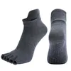Sommar Andningsbara Peep Toe Socks Silicone Dots Antiskid Yoga Pilates Övning Atletisk Ankel Sox Kvinnor Flickor Hem Golv Gym Dans Grip Sock