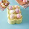 Silikon Ice Cream Mögel 6 Hål Popsicle Cube Maker Mögel Chokladfack Kök Gadgets vid havet BBE13497