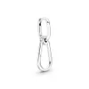 S925 Silver Me Collection Huggie Pave Single Hoop Link oorbellen voor vrouwen Gift Fit Pandora Accessory Charms Pandents With Box