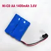 5 pz 3.6 v batteria 1400 mah ni-cd AA batteria ricaricabile per RC modello di barca auto elettrica giocattoli serbatoio telefono senza fili