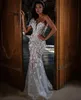 2022 Plus Size Arabic Aso Ebi Sparkly Mermaid Sexy Wedding Dress Stylish Lace Beaded Vintage Bridal Gowns Dresses ZJ216