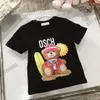 White Designer Kids Luxury Summer Highend Tshirts Custom Dyed High Pressure Printed Bear Pattern T Shirts Boys and Girls Top Tee1058838