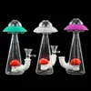 UFO-Rauchbongs, Wasserpfeifen-Dab-Rigs, Glasbong-Rohre, 180 mm = 7 Zoll H, sichtbare filterbare 14-mm-Schüssel