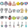 Cuentas de dijes de corazón de animales que se ajustan a la Pulsera Original, colgante, collar, accesorios de joyería