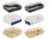 Presentförpackning 50Set Sandwich Cake Roll Box Rektangulär Kvadratmjölk Vit Tiger