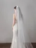 Bridal Veils Long Veil White/Ivory Wedding Simple With Comb Cathedral Face Covered 2 Tiers VeilBridal