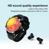 Smartwatch Android iOS Men Smart Watch Fitness TWS Bluetooth Earphone Ring PASHRAISE Blodtryck Syre Monitor Earpiece Smart1039817