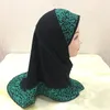 아이들 hijab 이슬람 소녀 아이 이슬람 어린이 인스턴트 보닛 꽃 무늬 Hijaab Caps 이슬람 의류 스카프 headscarf