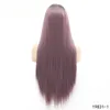 Silky Straight Ombre Brown Color Synthetic Lace Front Wig 12~26 inches Simulation Human Hair Wigs 19514-30