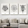 lion art abstrait