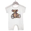 Retailwhole Newborn 012m baby Bear Rompers Onesies Cotton Thin Jumpsuit bodysuits Togle Infant Kids Designer Clothes1423719