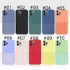 Flytande silikonfall kortficka för iPhone 12 Pro Max Mini 11 Colorfull Mobiltelefonväska Anti-Fall Skyddskåpa 10 färger