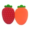 Silicone Pineapple Pencil Case Bubble Fidget Toys Sensory Anti-stress Simpl Dimmer Game Stationery Storage Bag For Kids