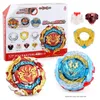 قمم قاذفات Beyblade Burst Set B-188 لعبة الدوران مع بداية قاذفة Arena المعادن الله Bayblade Bey Blade Blade