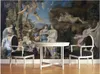 Fonds d'écran Photo personnalisés pour murs Murales 3D Modern Figure Figure Moderne Peinture à l'huile Vierge et Ange TV Fond Mur Muraux Papiers Accueil Décoration